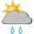 Mostly clear Chance Rain Showers